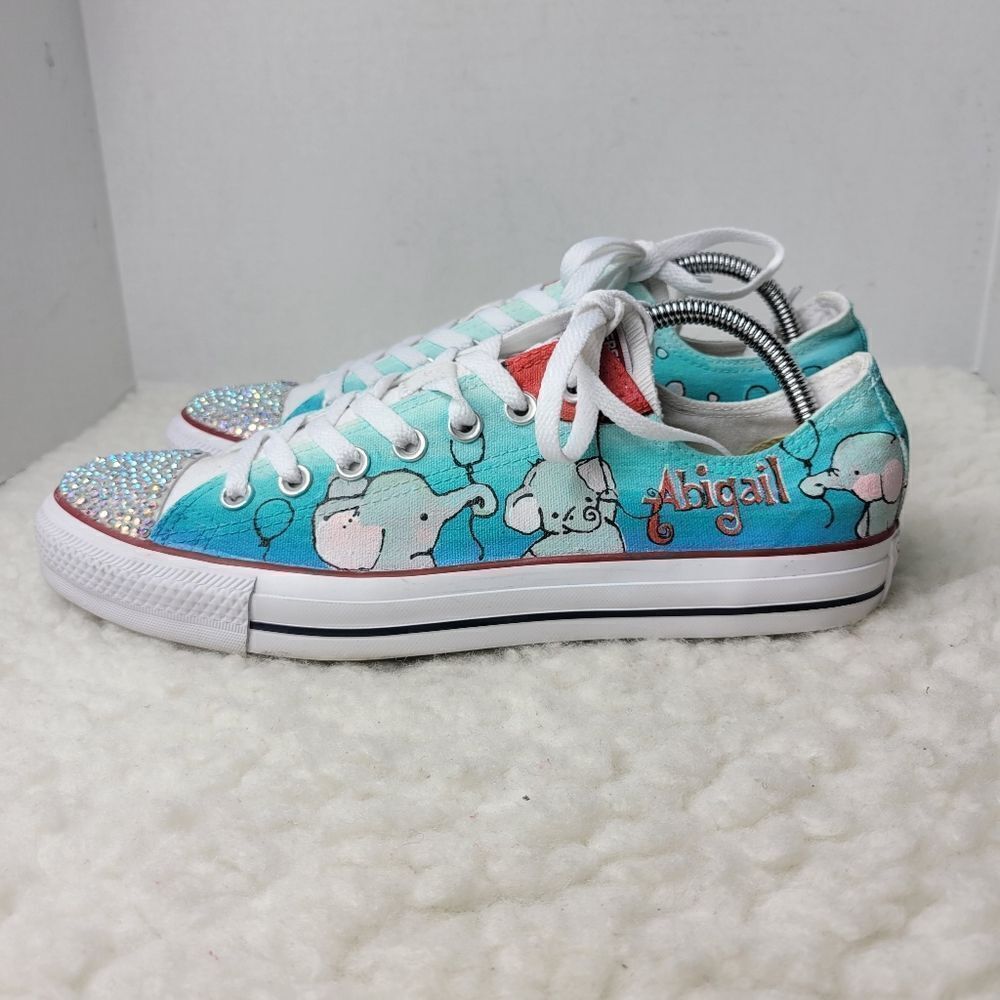 Converse All Star Womens Sneaker Size Custom painted SnHand Painting Elephant - Picture 3 of 9